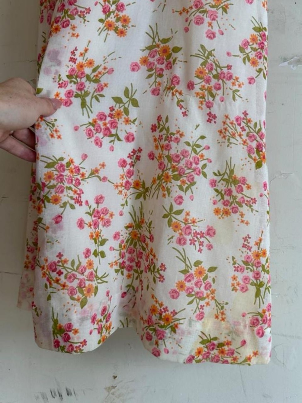 Vintage 70s boho floral puff sleeve maxi dress - Picture 7 of 8